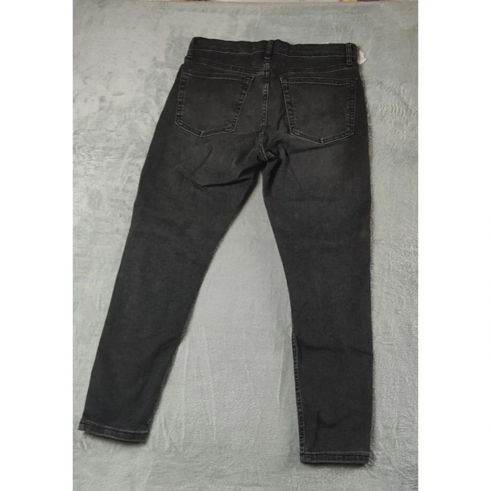 Topshop Jamie Skinny Fit Jeans Womens Size 31 x 28 Dark Gray Stretch Petite